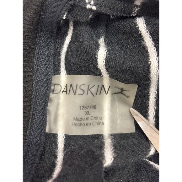 Danskin Womens Black & White Striped Sweatshirt XL - Picture 8 of 9